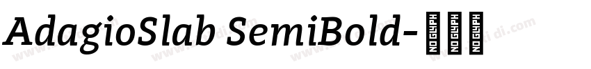 AdagioSlab SemiBold字体转换